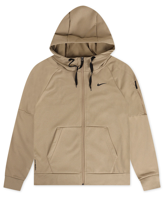 Nike Mens Therma Full Zip Fitness Top - Khaki