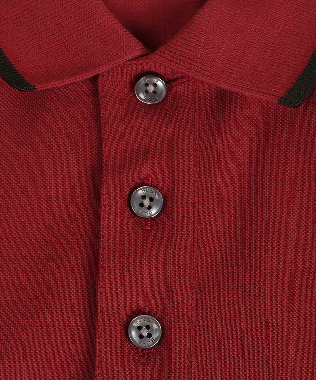 Hugo Boss Parlay Regular Fit Polo - Burgundy