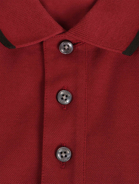 Hugo Boss Parlay Regular Fit Polo - Burgundy