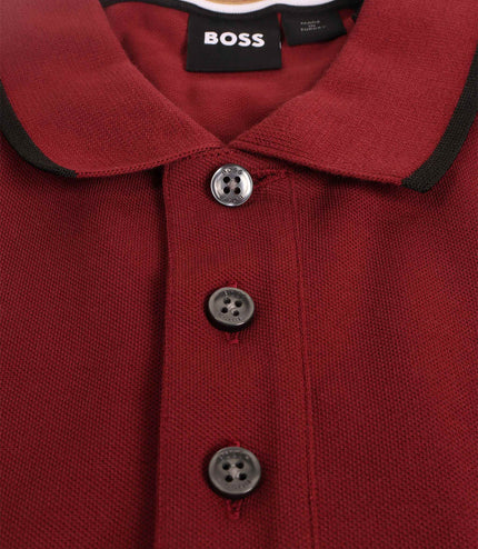 Hugo Boss Parlay Regular Fit Polo - Burgundy