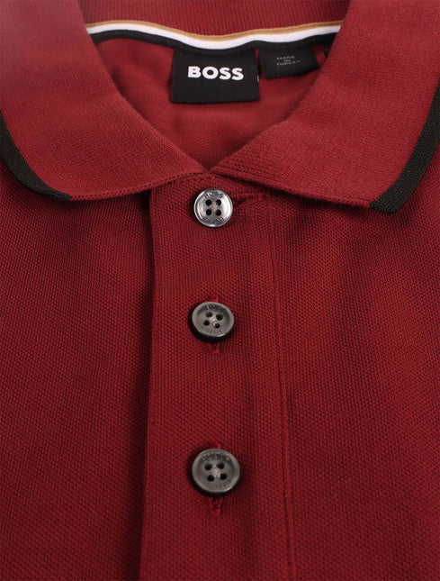 Hugo Boss Parlay Regular Fit Polo - Burgundy