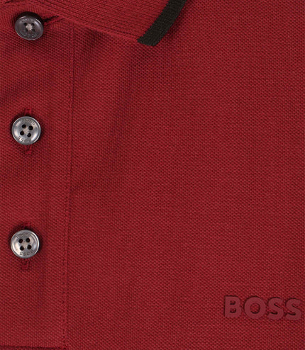 Hugo Boss Parlay Regular Fit Polo - Burgundy