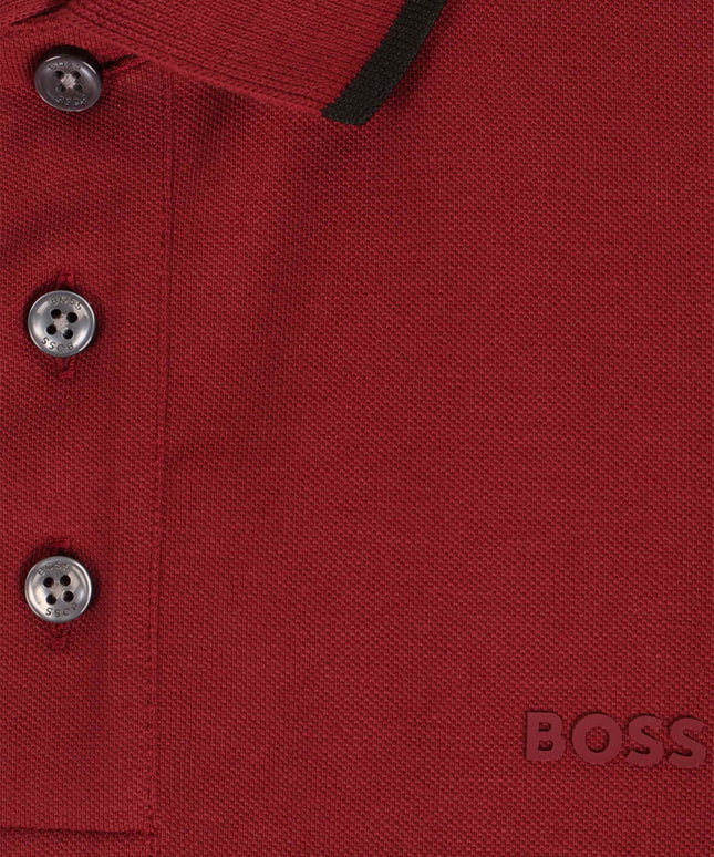Hugo Boss Parlay Regular Fit Polo - Burgundy