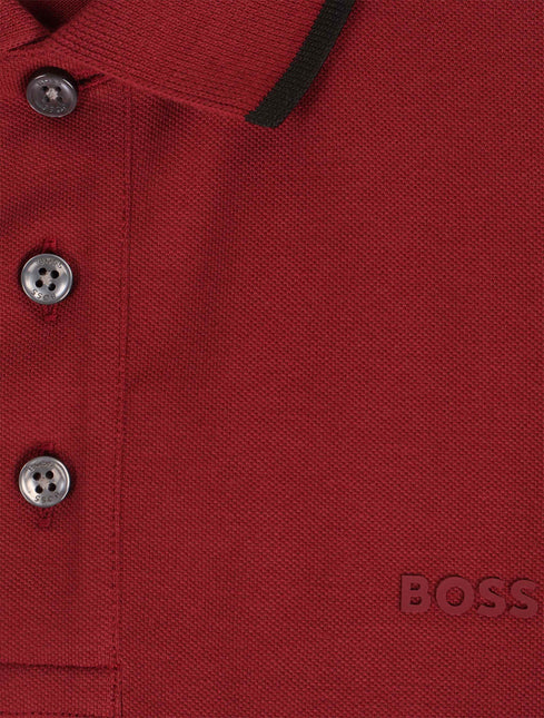 Hugo Boss Parlay Regular Fit Polo - Burgundy