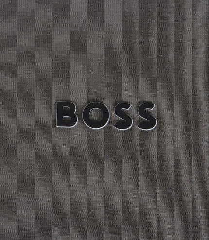 Boss Green Contrast Logo Tee - Charcoal