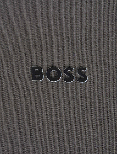 Boss Green Contrast Logo Tee - Charcoal