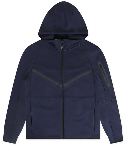 Nike Mens Tech Full Zip Windrunner Hoodie - Obsidian/Black