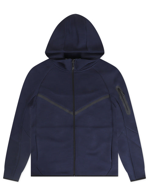 Nike Mens Tech Full Zip Windrunner Hoodie - Obsidian/Black