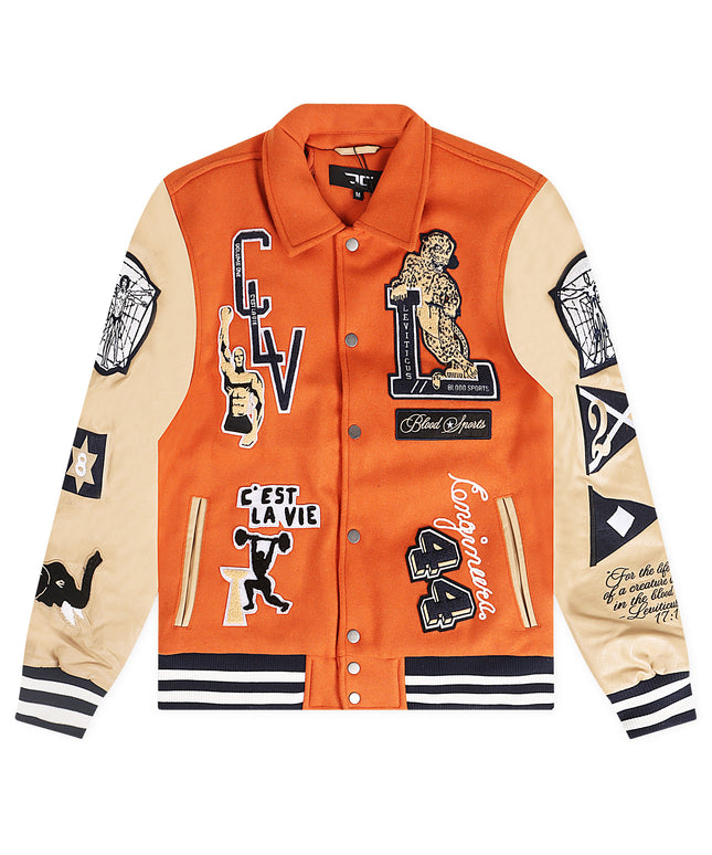 Jordan Craig Carpe Diem Varsity Jacket - Burnt Orange