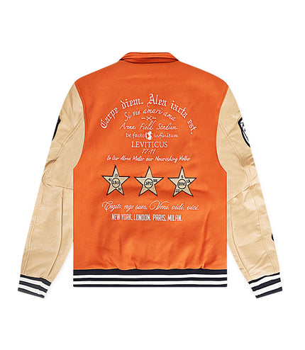 Jordan Craig Kids Carpe Diem Varsity Jacket - Burnt Orange