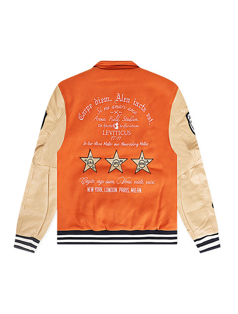 Jordan Craig Kids Carpe Diem Varsity Jacket - Burnt Orange