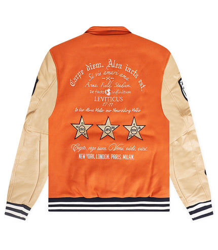 Jordan Craig Carpe Diem Varsity Jacket - Burnt Orange