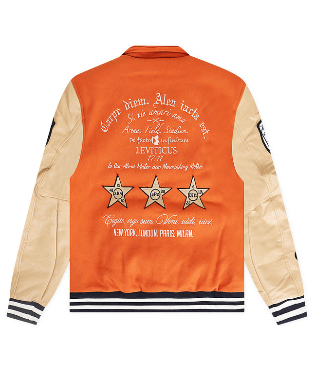 Jordan Craig Carpe Diem Varsity Jacket - Burnt Orange