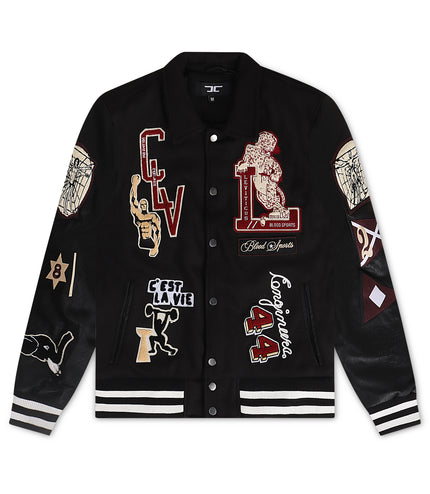 Jordan Craig Carpe Diem Varsity Jacket - Black