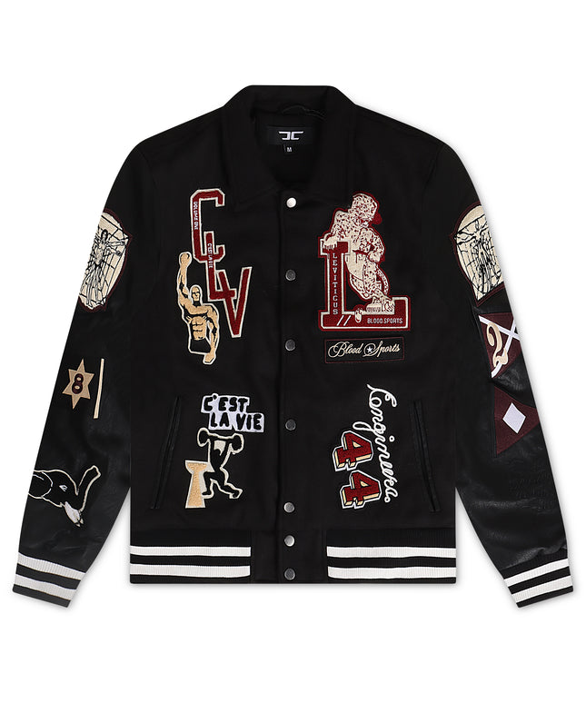 Jordan Craig Carpe Diem Varsity Jacket - Black