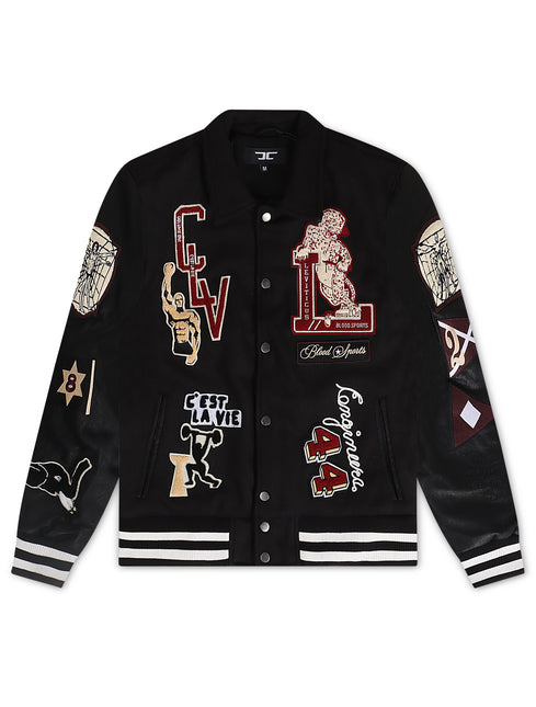 Jordan Craig Carpe Diem Varsity Jacket - Black