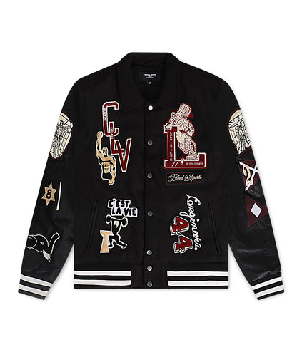 Jordan Craig Kids Carpe Diem Varsity Jacket - Black