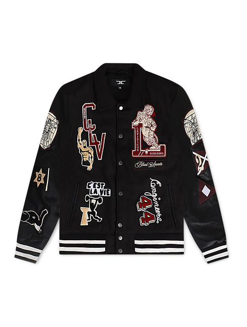 Jordan Craig Kids Carpe Diem Varsity Jacket - Black