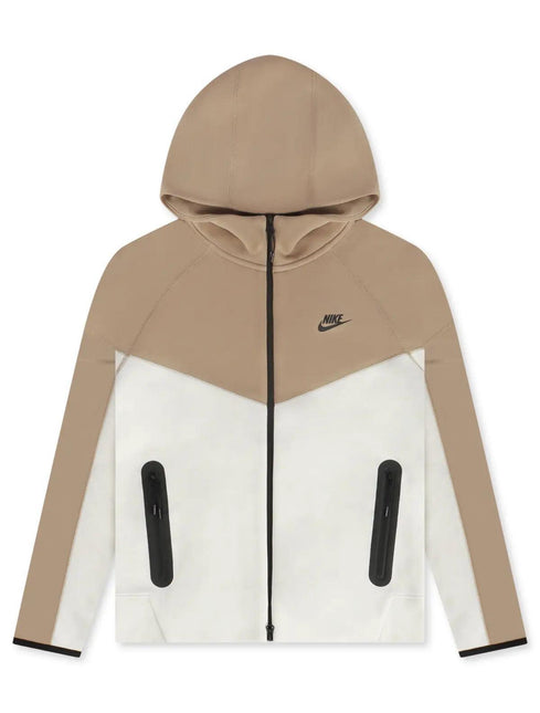 NIKE SPORTSWEAR TECH FLEECE HOODIE - BEIGE/WHITE NIKE