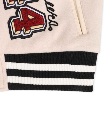 Jordan Craig Carpe Diem Varsity Jacket - Bone