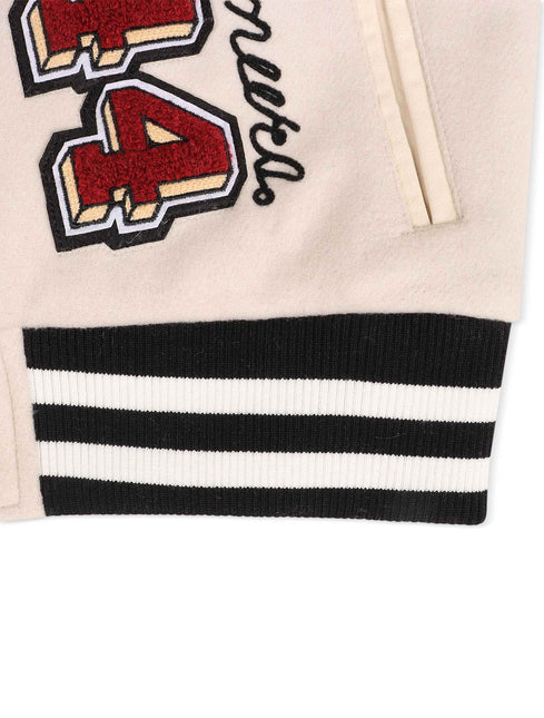 Jordan Craig Carpe Diem Varsity Jacket - Bone