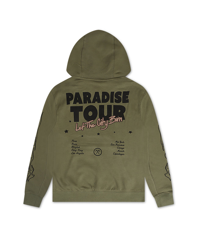 Sudadera con capucha Jordan Craig Paradise Tour para niños - Salvia