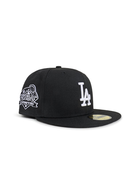 New Era 5950 Dodgers World Series Hat - Black/White