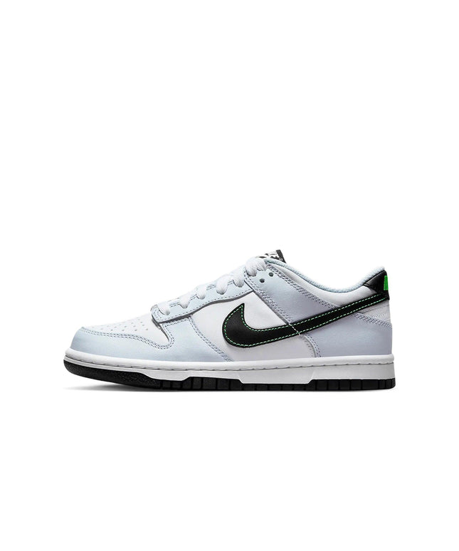 NIKE BIG KIDS DUNK LOW - WHITE/GREY NIKE