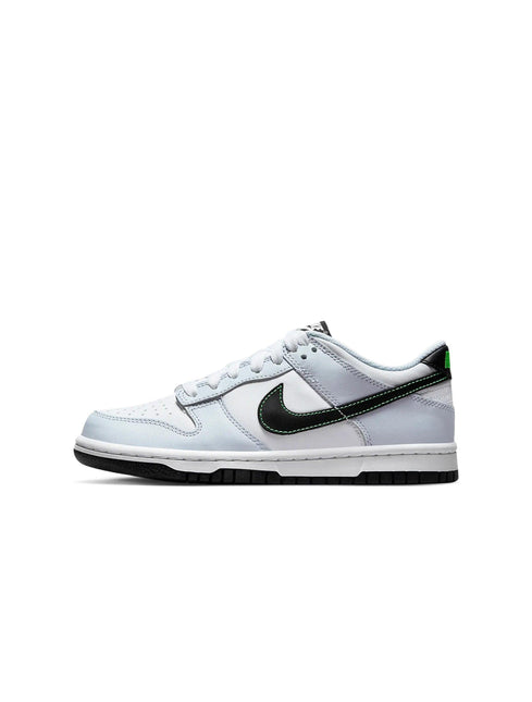 NIKE BIG KIDS DUNK LOW - WHITE/GREY NIKE