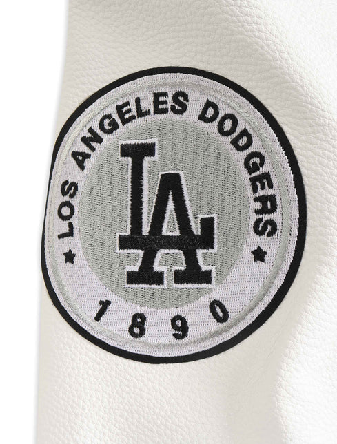 Pro Standard Dodgers Pearls Rib Wool Varsity Jacket - Black/White