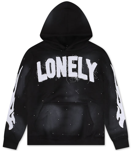 Lonely Hearts Club Diamond Hoodie - Stone Wash Black