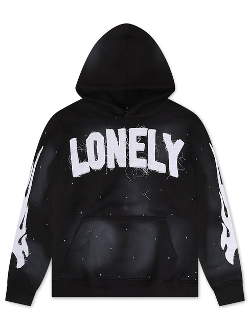 Lonely Hearts Club Diamond Hoodie - Stone Wash Black