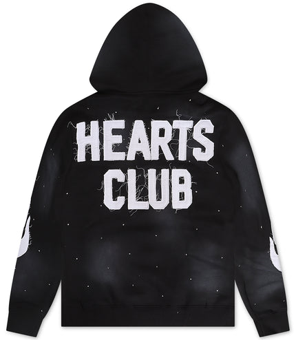 Lonely Hearts Club Diamond Hoodie - Stone Wash Black