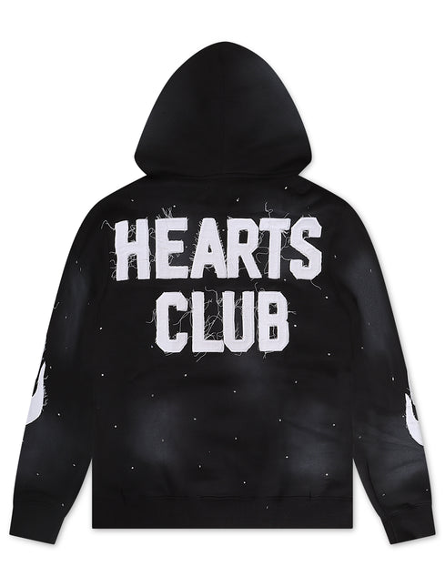 Lonely Hearts Club Diamond Hoodie - Stone Wash Black