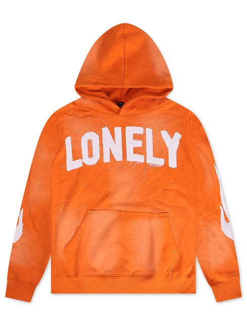 Lonely Hearts Club Diamond Hoodie - Stone Wash Orange