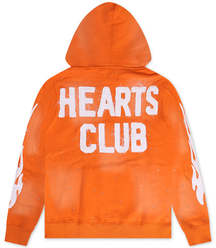 Lonely Hearts Club Diamond Hoodie - Stone Wash Orange