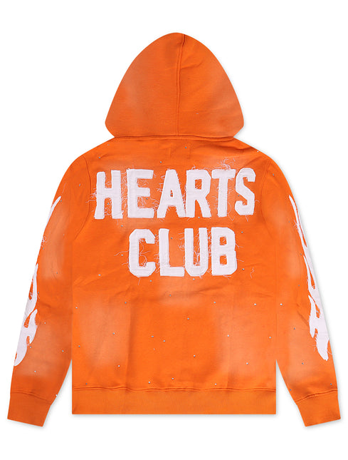 Lonely Hearts Club Diamond Hoodie - Stone Wash Orange