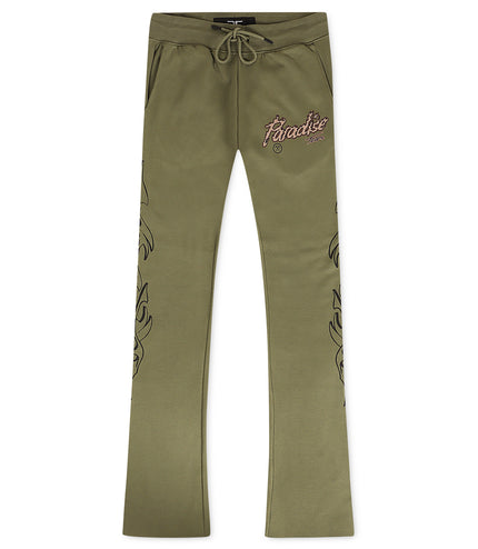 Jordan Craig Paradise Tour Fleece Stacked Joggers - Sage