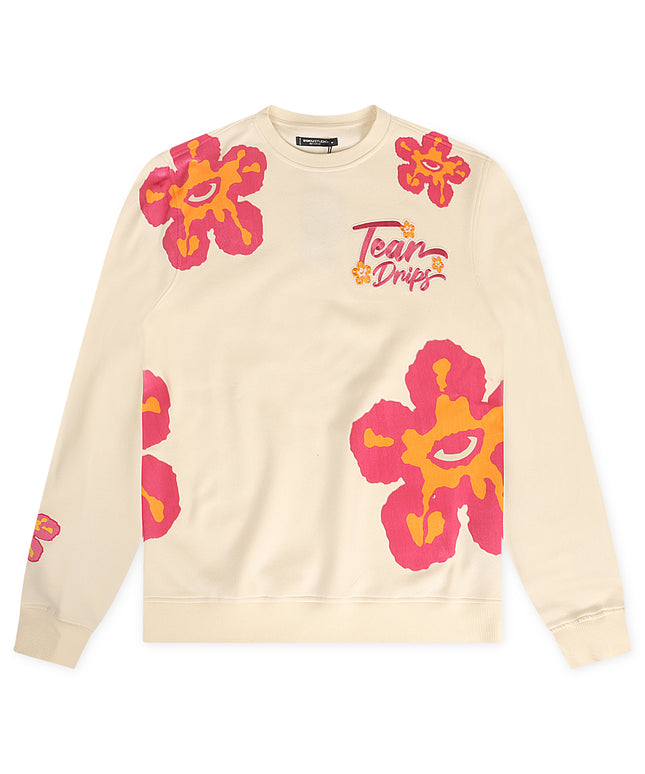 Roku Studio Deep Tear Drip Crewneck - Eggshell