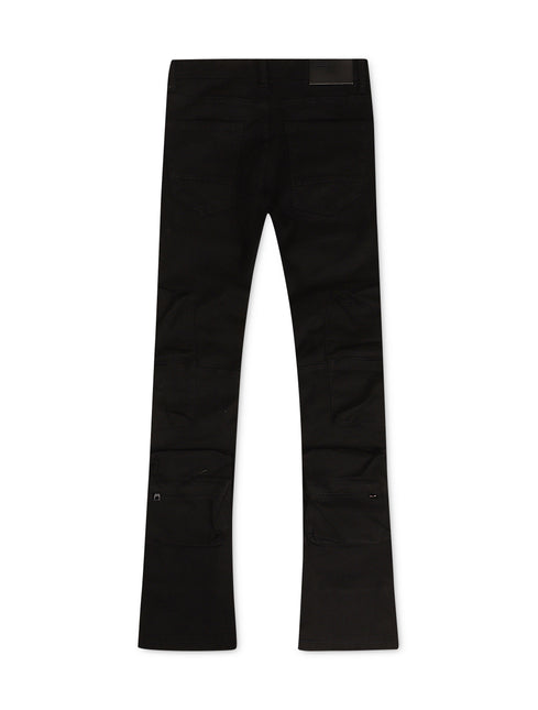 Jordan Craig Stacked 3D Cargo Jeans - Jet Black