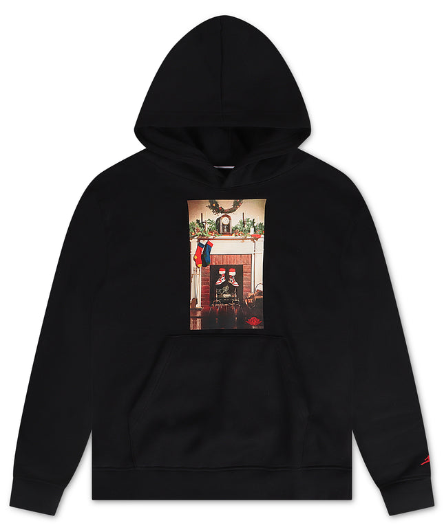Air Jordan Mens Jumpman Chimney Hoodie - Black