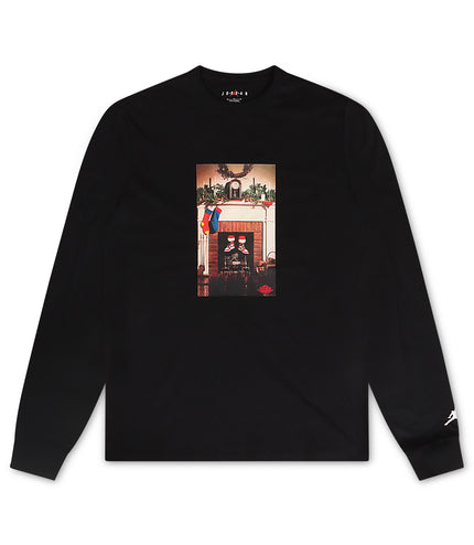 Air Jordan Mens Jumpman Chimney Long Sleeve - Black