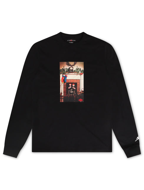 Air Jordan Mens Jumpman Chimney Long Sleeve - Black