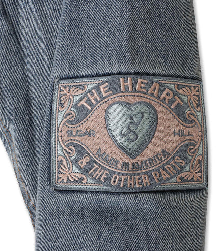 Sugarhill The Heart Denim Jacket - Washed Blue