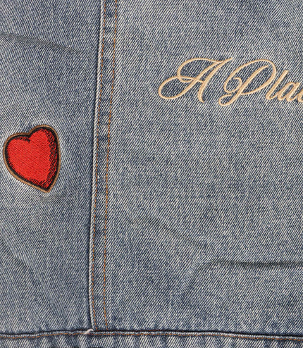 Sugarhill The Heart Denim Jacket - Washed Blue