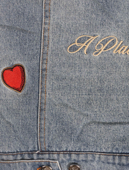 Sugarhill The Heart Denim Jacket - Washed Blue