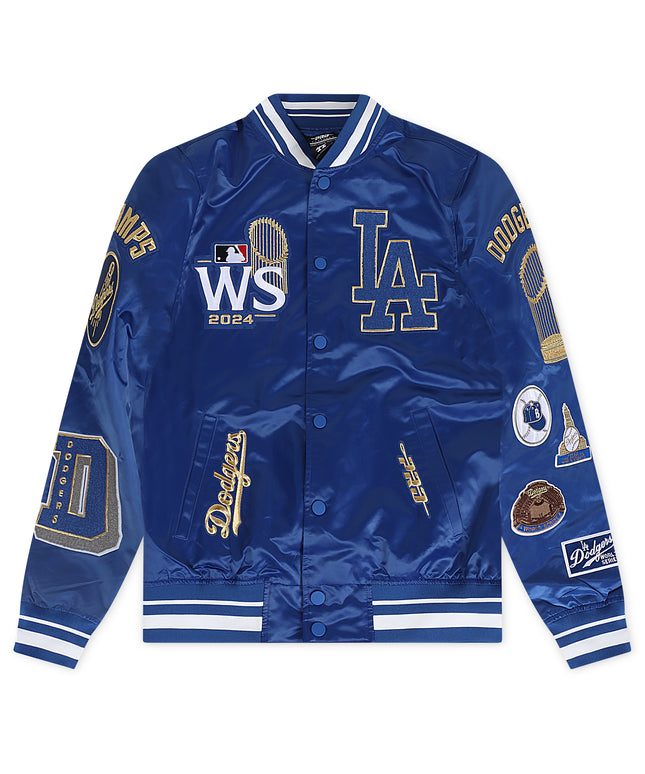 Pro Standard Dodgers World Series 2024 Rib Satin Jacket - Royal
