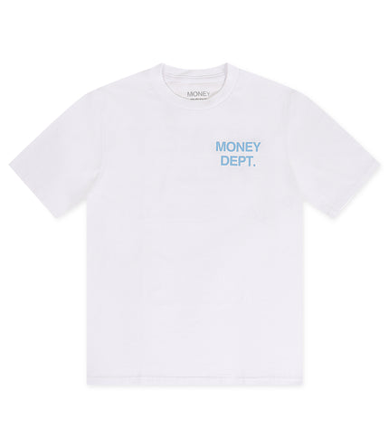 Money Dept. Los Angeles Heavyweight Tee - White/Legend Blue