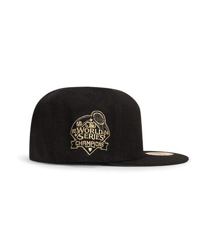 New Era 5950 Dodgers World Series Hat - Black/Gold