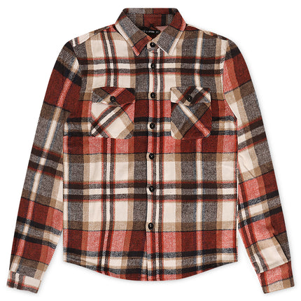 Silent Chapters Motive Flannel - Orange Multi - denim exchange